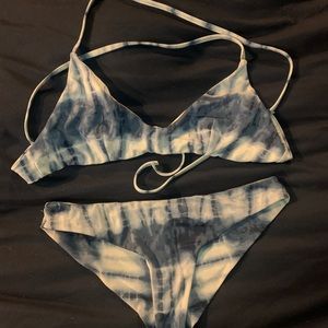 Tie-dye two-piece swimsuit